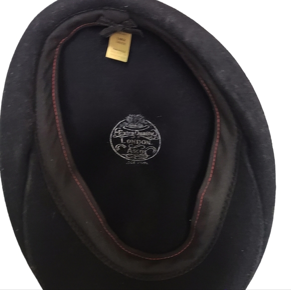 London Assoc Black Wool Newsboy Cap - Picture 6 of 8